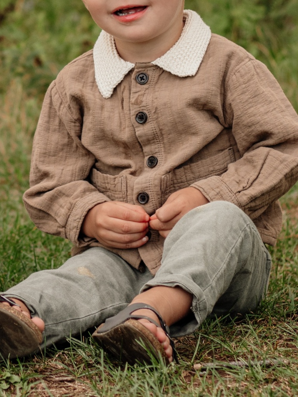 Zara Baby Boy Textured Linen-Look Shirt Jacket 12-18 Months